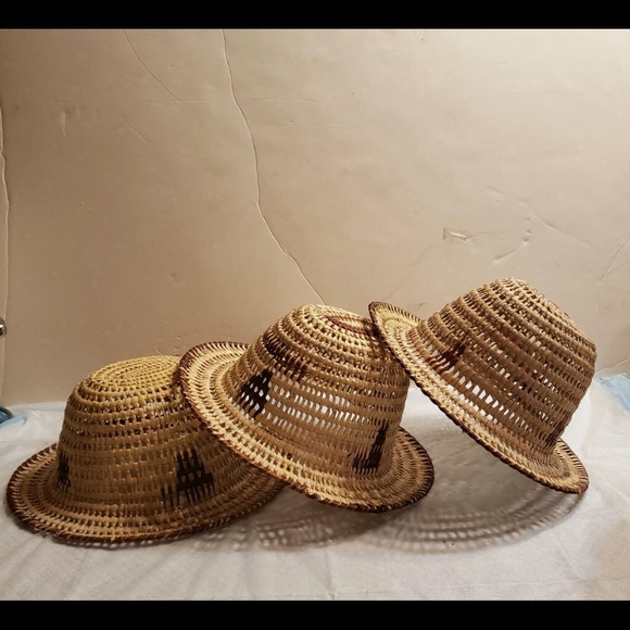 Woven hat is hand made and is 8 inches - Picture 3 of 4
